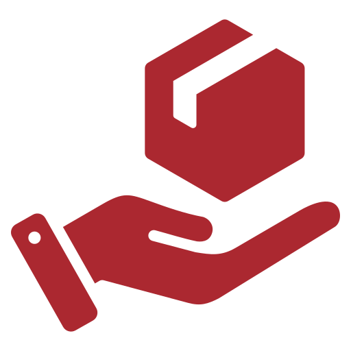 Safe packaging and handling support icon
